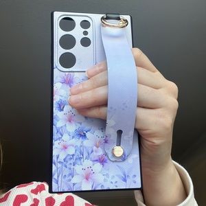 For Samsung Galaxy S23 ultra phone case with wrist strap kickstand keychain ring